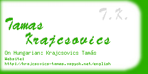 tamas krajcsovics business card