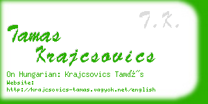 tamas krajcsovics business card